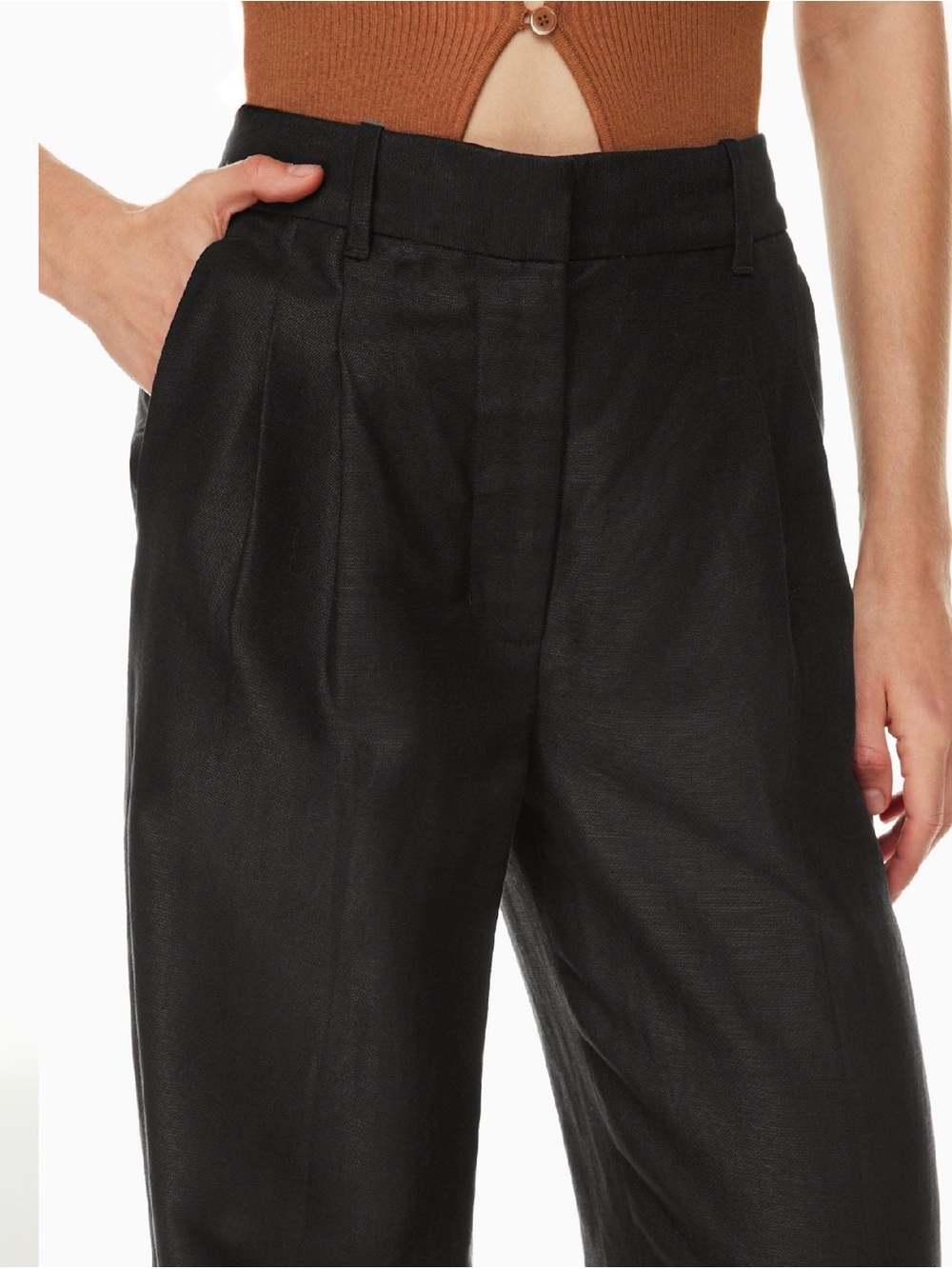 ARITZIA EFFORTLESS LINEN PANTS— Size 4